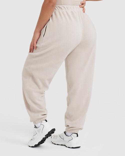 Fleece Oversized Joggers | Sand