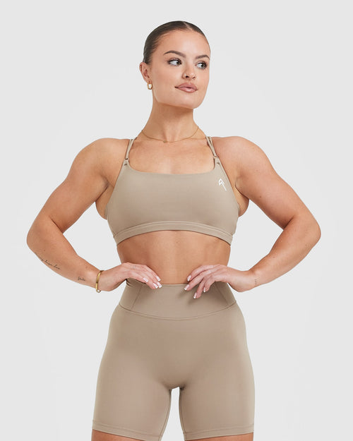 Oner Modal Everyday Cross Over Bralette | Sandstone