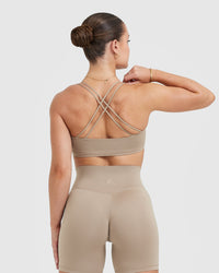Everyday Cross Over Bralette | Sandstone