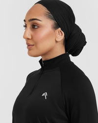 Go To Seamless Loose Long Sleeve Longline Top | Black