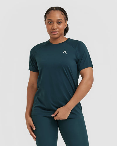 Loose Fitting Workout Tops Oil Blue Oner Active
