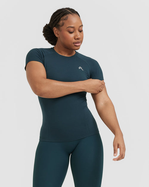 Oner Modal Go To Seamless Fitted Top | Oil Blue