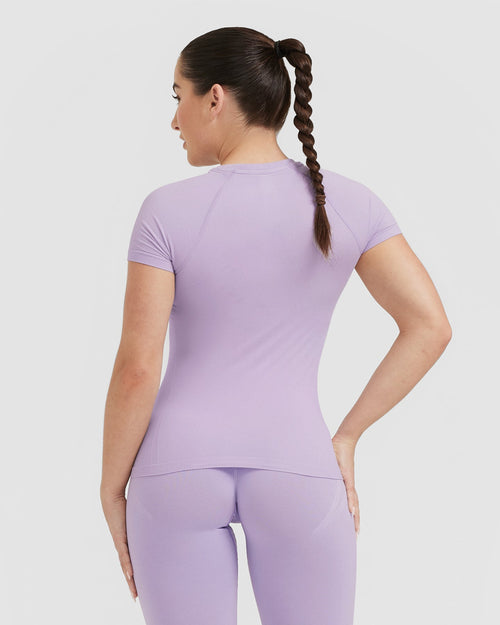 AD Single Jersey Tracksuit For Ladies-Light Purple-RZ08 - BrandsEgo