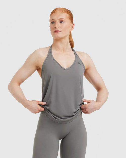 Oner Modal Go To Strappy Loose Vest | Ash Grey