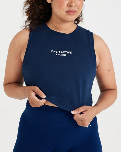 Graphic Jersey Tank | Washed Midnight