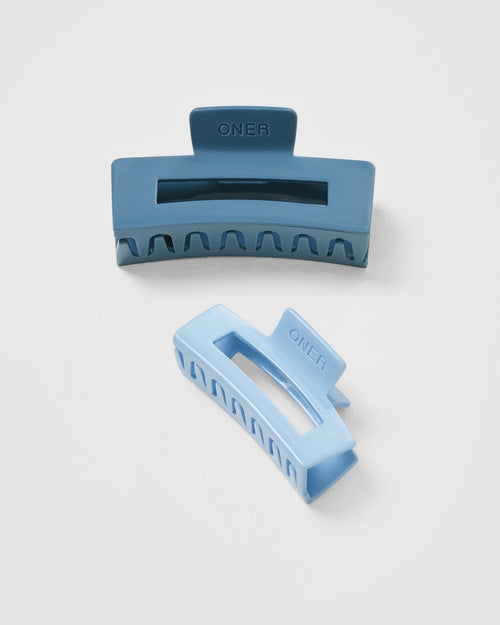 Oner Modal Hair Claws 2 Pack | Blue Multi