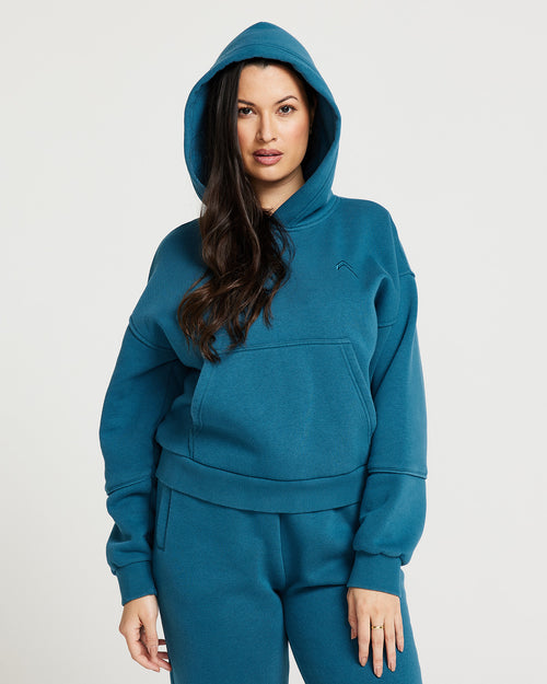 Oner Modal Classic Lounge Hoodie | Ocean Teal