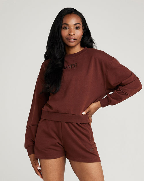Oner Modal Classic Lounge Crew Neck | Deep Cocoa