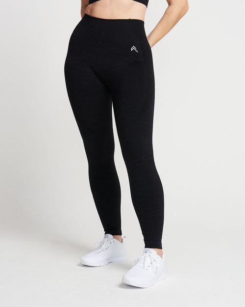 Oner Modal Classic Seamless Leggings | Black Marl