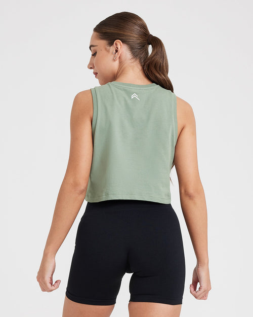 Graphic Jersey Tank | Washed Sage