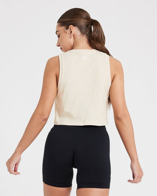 Graphic Jersey Tank | Washed Sand