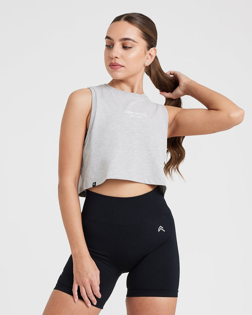 Oner Modal Graphic Jersey Tank | Silver Marl