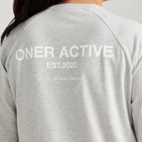 Classic Oversized Long Sleeve Tee | Silver Marl