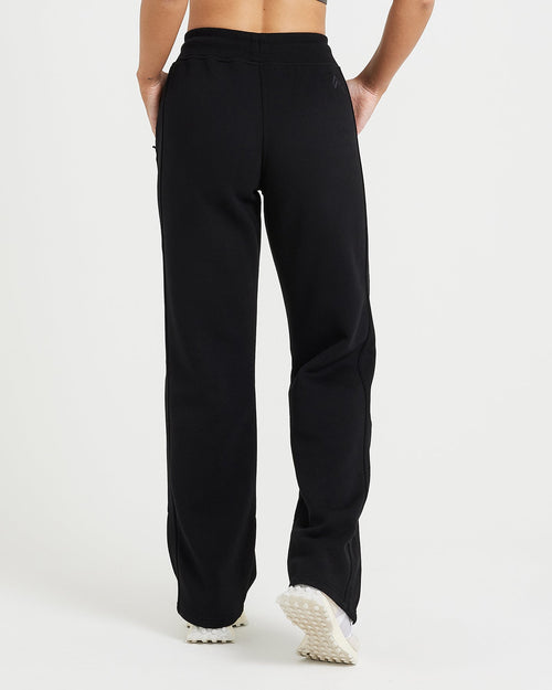 Classic Lounge Straight Leg Joggers | Black