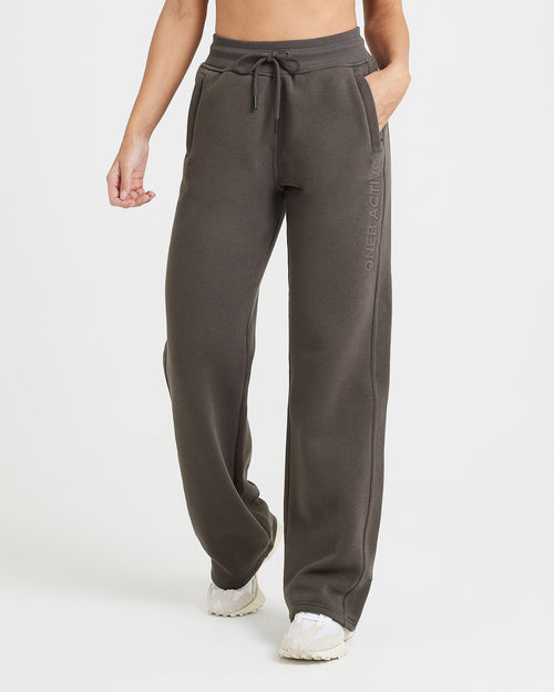 Oner Modal Classic Lounge Straight Leg Jogger | Deep Taupe