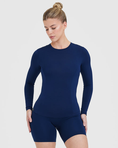 Oner Modal Mellow Soft Long Sleeve Top | Midnight