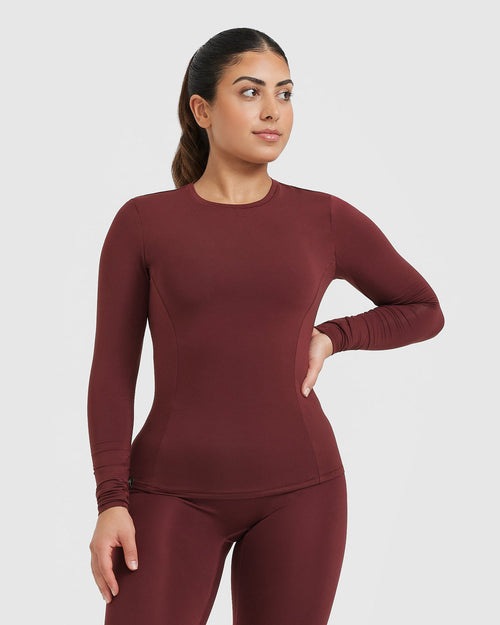 Oner Modal Mellow™ Soft Long Sleeve Top | Mulled Wine