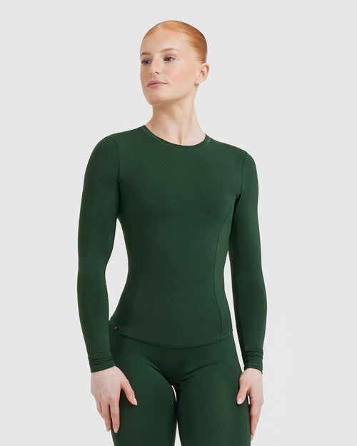 Oner Modal Mellow™ Soft Long Sleeve Top | Pine Green