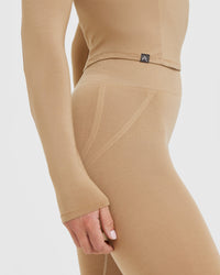 Mellow™ Soft Mid Long Sleeve Top | Dune Brown