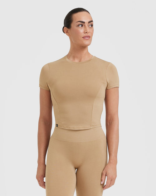 Oner Modal Mellow™ Soft Mid Short Sleeve T-Shirt | Dune Brown
