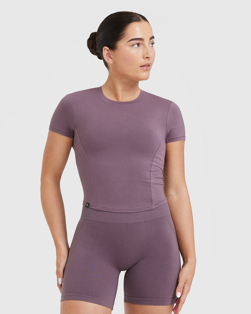 Oner Modal Mellow™ Soft Mid Short Sleeve T-Shirt | Vintage Purple