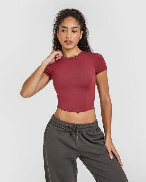 Oner Modal Mellow™ Soft Mid Short Sleeve T-Shirt | Burnt Cherry