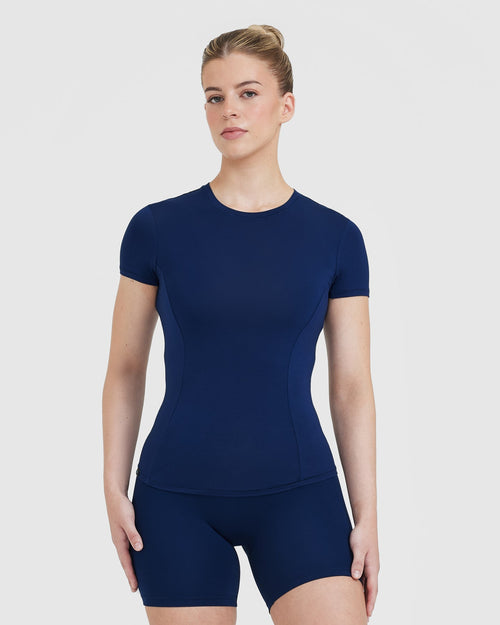 Oner Modal Mellow Soft Short Sleeve T-Shirt | Midnight