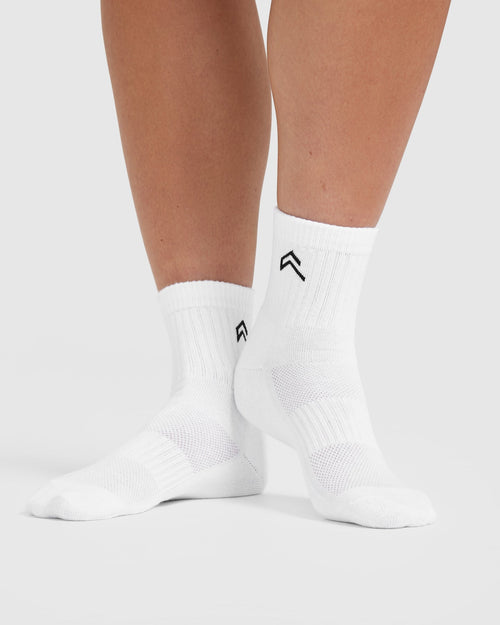Mid Crew Socks 3 Pack | Grey/White/Black