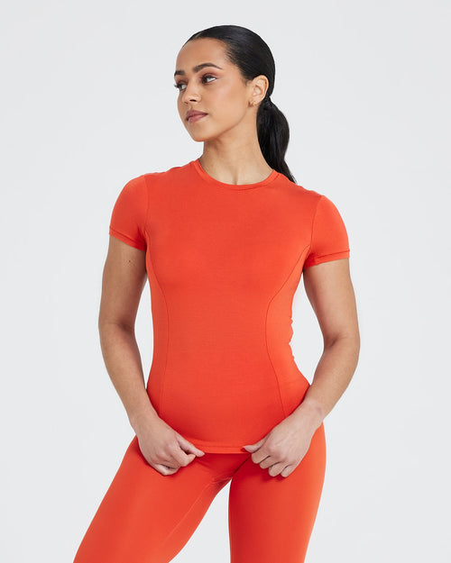 Oner Modal Mellow Soft Short Sleeve T-Shirt | Spice