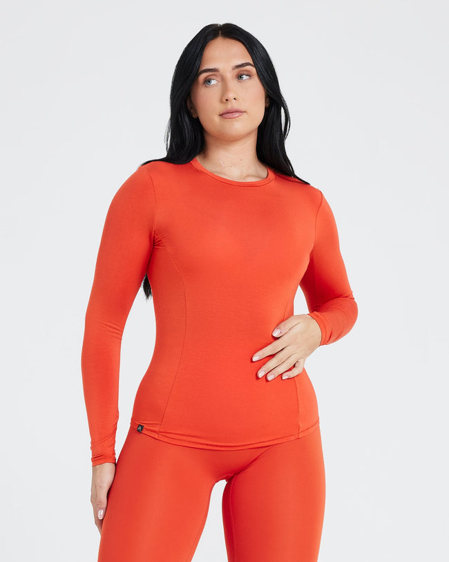 Mellow™ Soft Long Sleeve Top | Spice