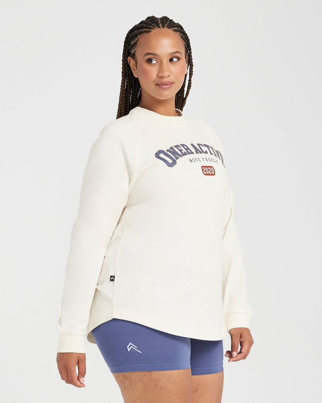 Oversized Long Sleeve Club Tee | Off White