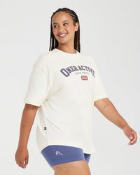 Oversized Short Sleeve Club Tee | Off White