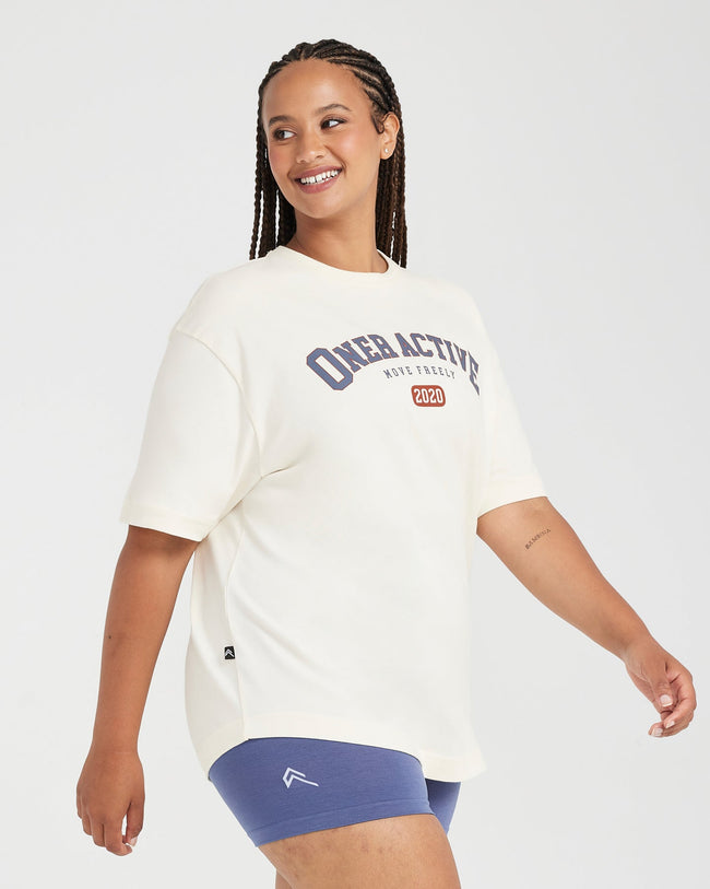 Oversized Short Sleeve Club Tee | Off White