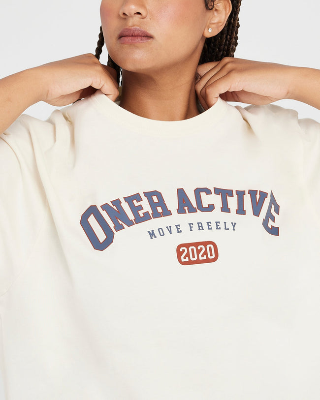 Oversized Short Sleeve Club Tee | Off White