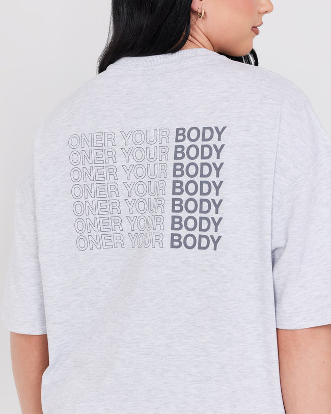 OYB Graphic Unisex T-Shirt | Light Grey Marl