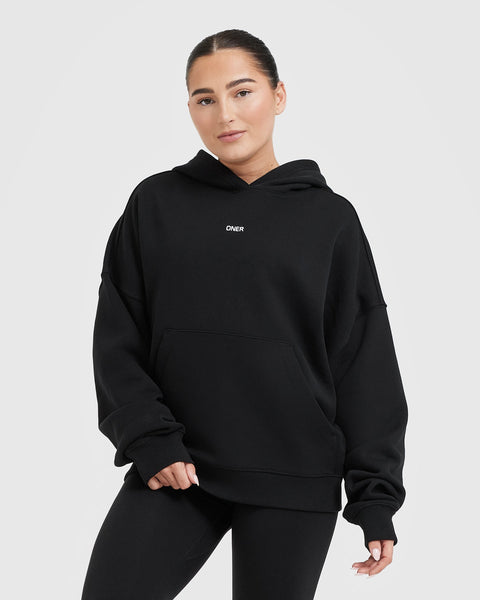 Oversized Hoodie Black with Kangaroo Pocket | Oner Active