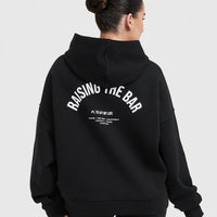 Raising the Bar Graphic Unisex Oversized Hoodie | Black