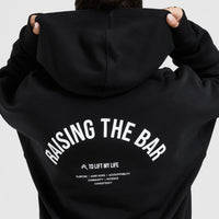 Raising the Bar Graphic Unisex Oversized Hoodie | Black