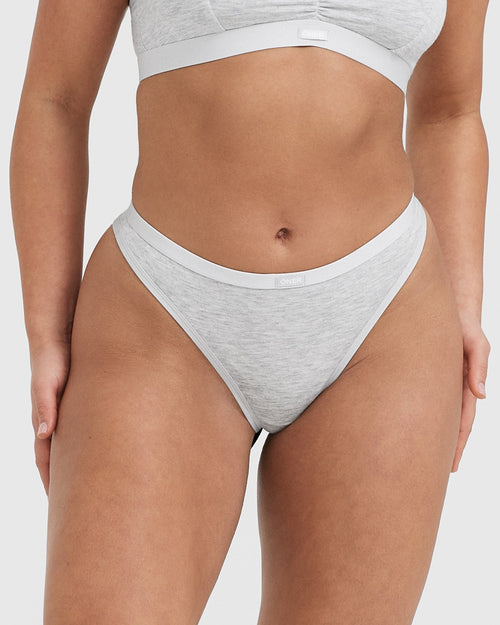 Oner Modal Soft Classic Thong | Grey Marl