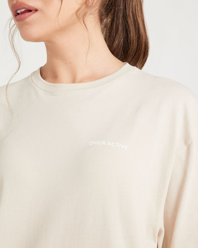 Classic Oversized Short Sleeve Tee | Sand