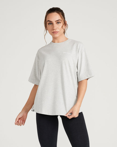 Oner Modal Classic Oversized Short Sleeve Tee | Silver Marl