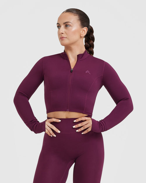 Oner Modal Timeless Crop Jacket | Ripe Fig