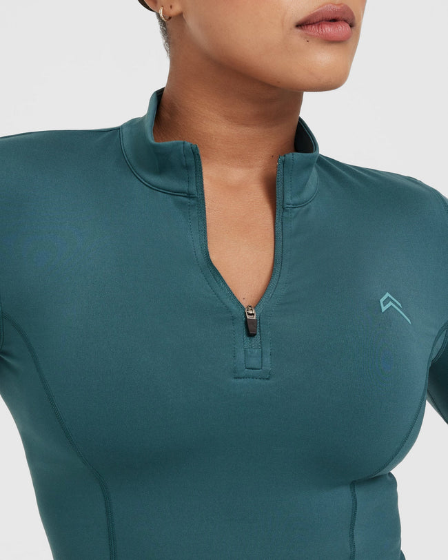 Mid Length Top Women's - Tight Fit - Marine Teal | Oner Active