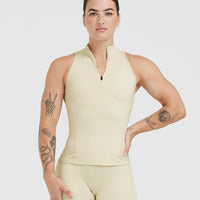 Timeless Half Zip Tank | Vanilla