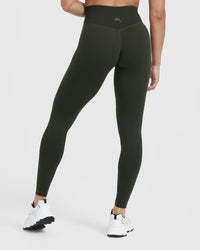 Timeless High Waisted Leggings | Khaki