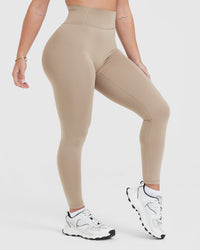 Timeless High Waisted Leggings | Sandstone