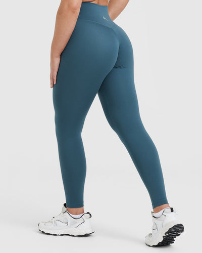 Blue High Waist Legging Women's - Lake Blue