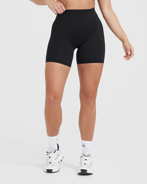 Black high rise biker shorts outlet