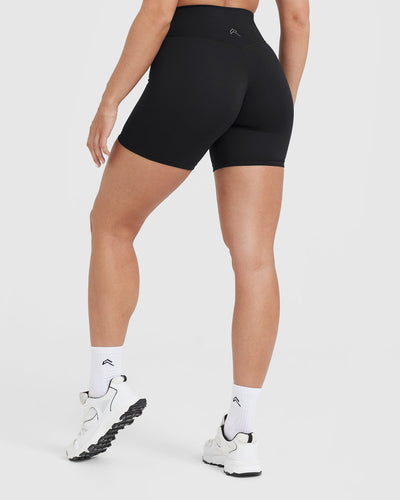 Ladies black high waisted shorts top