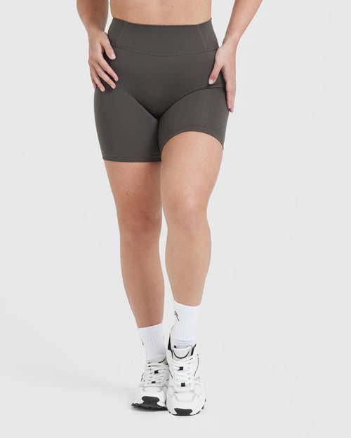 Oner Modal Timeless High Waisted Shorts 6" | Deep Taupe